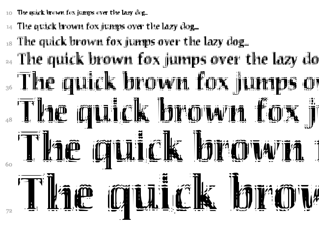 VTC Seeindubbledointriple font waterfall